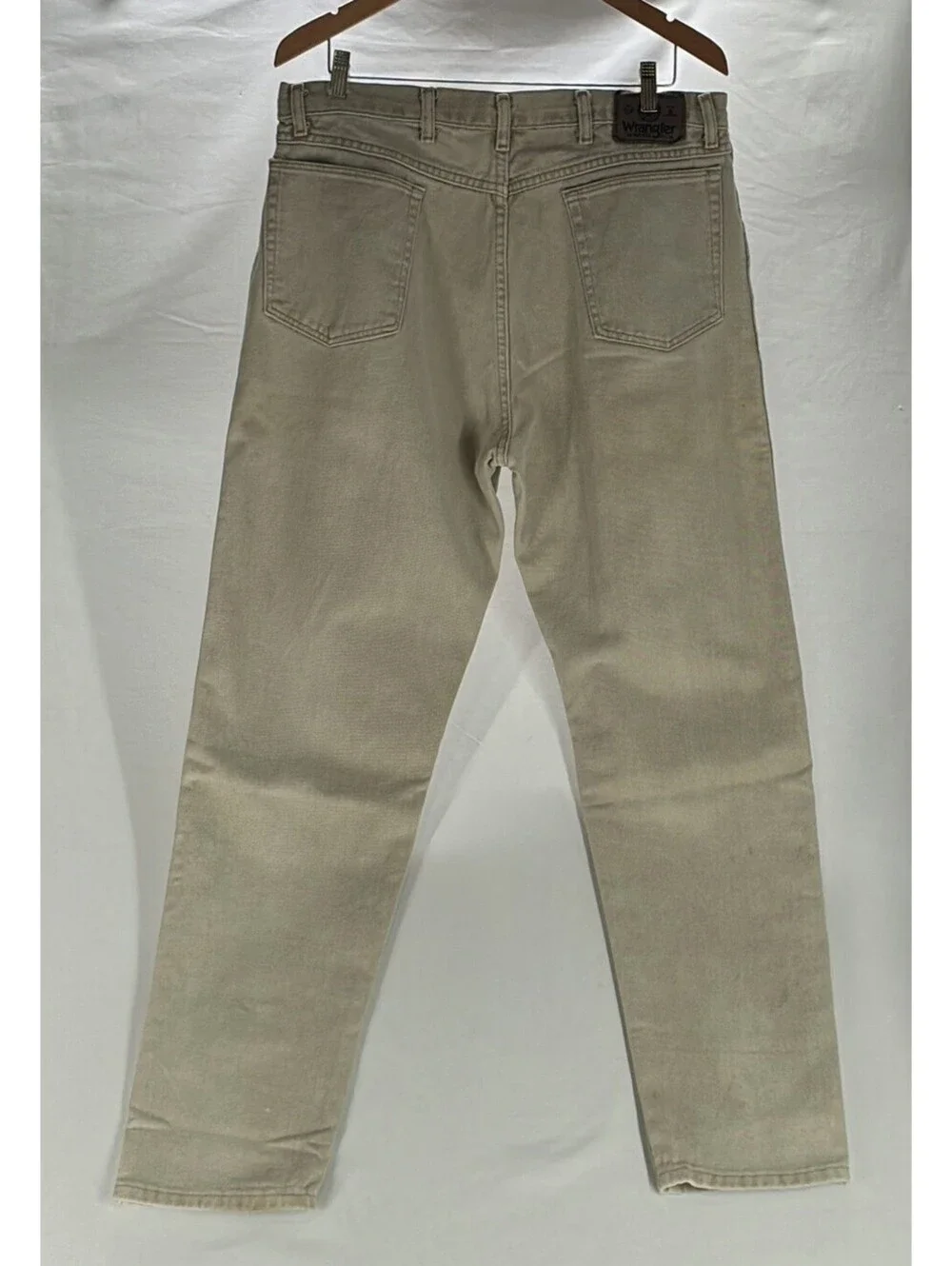 80s Wrangler denim Work Pants Made in USA Tan Faded Grunge